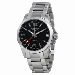 Longines Conquest Automatic Black Dial Stainless Steel Mens Watch L3.687.4.56.6 703200178134