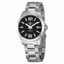 Longines Conquest Black Dial Stainless Steel Mens Watch L36764586 703200179469