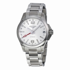 Longines Conquest Silver Dial Stainless Steel Bracelet Mens Watch L3.687.4.76.6 7612356177942
