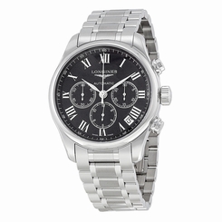 Longines Masters Automatic Chronograph Black Dial Stainless Steel Mens Watch 703200140957
