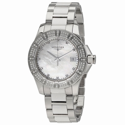 Longines Conquest Mother of Pearl Dial Diamond Ladies Watch L3.280.0.87.7