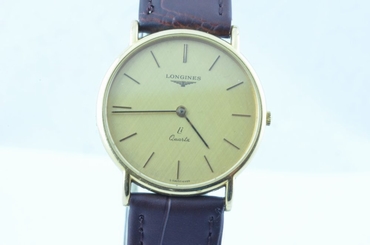 LONGINES CONQUEST WOMEN'S WATCH QUARTZ TOP CONDITION 34MM GOLD PLATED