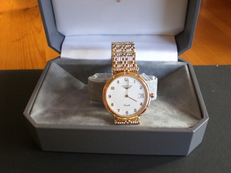 LONGINES QUARTZ Lady Wrist Watch - 10ct Gold Electroplated (as NEW)