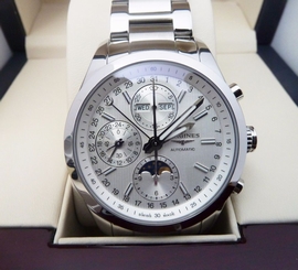 Longines L27984726 Conquest Classic Chronograph Moonphase Stainless Steel $3900