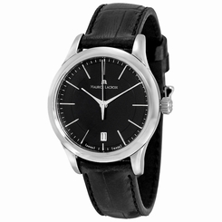 LC1026-SS001-330 Maurice Les Classiques Date Midsize Black Dial Strap Watch 7640132496390