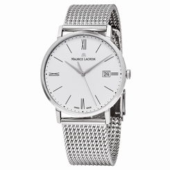 Maurice Lacroix Men's EL1087-SS002-111 Eliros White Dial Swiss Quartz Watch