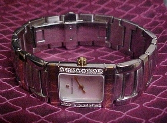  OPULENT MAURICE LaCROIX LADIES STEEL & 18KT GOLD DIAMOND MOP DIAL WRIST WATCH 