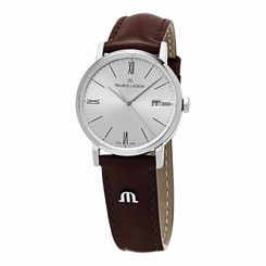 Maurice Lacroix Women's EL1084-SS001-110 'Eliros' Brown Leather Strap Watch