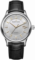 Mens Maurice Lacroix Les Classics Date Automatic Watch Silver PT6098-SS001-121-1