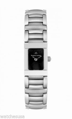 Maurice Lacroix Ladies Black Dial Silver Stainless Steel Bracelet Watch M0104260