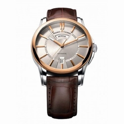 Men's Maurice Lacroix Pontos Date Automatic Leather Watch 18k Gold PT6158