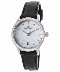 Maurice Lacroix LC1113-SS001-170 Women's Les Classiques Diamond Black Leather 2013878780514