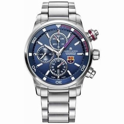 Maurice Lacroix Pontos S Chronograph FCBarcelona Men's Black Dial Stainless Stee