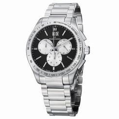 Maurice Lacroix MI1028-SS002-332 Mens Black And Silver Dial Analog Quartz Watch 722630544326