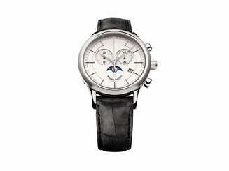 Maurice Lacroix Les Classiques Phases de Lune Quartz watch, Chronograph, White 7640132495744