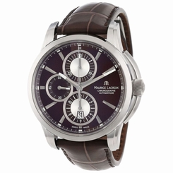Maurice Lacroix PT6188-SS001730 Mens Brown Dial Analog Automatic Watch 7640132495553