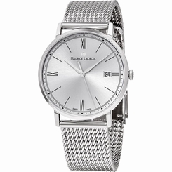 Maurice Lacroix Eliros Date Silver Dial Milanaise Stainless Steel Bracelet Mens