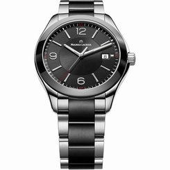 Maurice Lacroix MI1018-SS002331 Mens Black Dial Analog Quartz Watch 722630228073