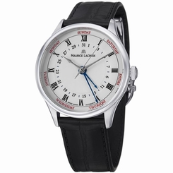 Maurice Lacroix MP6507-SS001-112 Mens White Dial Analog Automatic Watch 722630841524