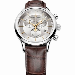 Maurice Lacroix LC1148-SS001132 Mens Silver Dial Analog Quartz Watch 794504004342