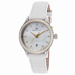 LC1113-PVY21-170 MAURICE LACROIX Women's Les Classiques Diamond White Leather MO