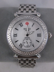 Michele Silver Diamond Caber Ladies Watch MWW16A000001 Box Refurbished NWT 99945397412