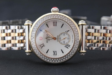 NWT Michele CABER Two-Tone Gold 140 Diamonds .58 CT Women's Watch MWW16A000066