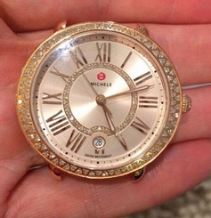 Michele Serein Rose Diamond Dial Ladies Watch Head NWT MWW21B000078