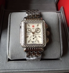 NEW Authentic Michele Deco Day Date Diamond MOP Dial Signature Ladies Watch 99945451411