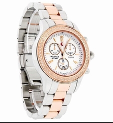 MICHELE JETWAY DIAMOND / TWO TONE ST STEEL LADIES WATCH MW17A0192025