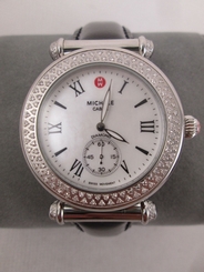 NEW Michele Silver Diamond Caber Ladies Watch MW16A012025 Box NWT NIB
