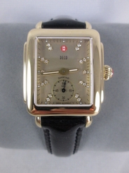 Michele Deco 16 Metallic Gold MOP Diamond Watch MW06V00A9067 Refurbished