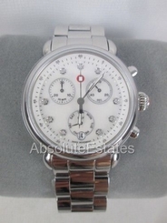 NEW Michele Silver CSX 36 Diamond Dial Watch & Sport Band MWW03M000211 NIB