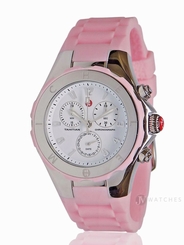 NEW WOMENS MICHELE (MWW12F000026) TAHITIAN JELLY BEAN CHRONOGRAPH PINK WATCH