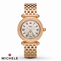 Michele Rose Gold Diamond Caber Ladies Watch MWW16A000044 Box Refurbished NIB 99945440187