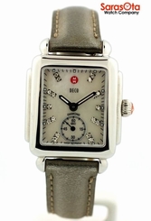 Michele Deco MW06V00A0046 18 Diamond's MOP Dial Leather Swiss Dress Womens Watch