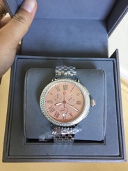 $2000 NWT MICHELE SEREIN DIAMOND , METALLIC ROSE GOLD DIAL WATCH MW21A01A1069
