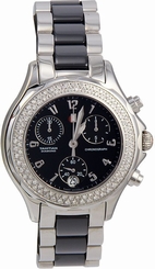 Michele Women's MWW12C000003 Tahitian Diamond Bezel Chronograph Watch