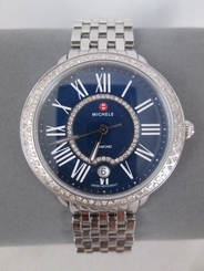 NEW Michele Serein 16 Diamond Blue Dial Ladies Watch MW21B01A1964 Bracelet NIB