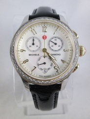 Michele JW2 Jetway Diamond Watch Two Tone Gold Silver MW23A01C5025 Refurbish