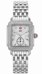 NEW %100 AUTHENTIC MICHELE DECO 16 MOP DIAL DIAMOND LADIES WATCH MWW06V000001