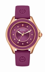 Michele MWW27A000002 Berry Dial Rose Gold Changeable Berry Silicon Band Watch