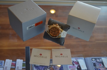 MICHELE Rose Gold Tahitian Jelly Bean Watch White Silicone mww12f000030