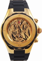 MICHELE Tahitian Jelly Bean, Rose Gold Tone Black Tiger Dial Watch MWW12F000054