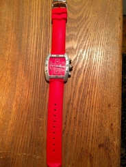 Michele Watch Urban Aluminum WOMENS red rubber band