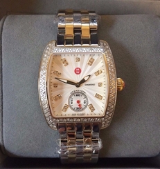NEW Authentic Michele Urban Mini Diamond Gold Two Tone MWW02A000558 Watch