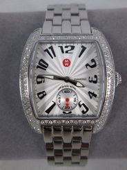 NEW Michele Urban Mini Silver Diamond Watch & Band MWW02A000124 NIB + Box