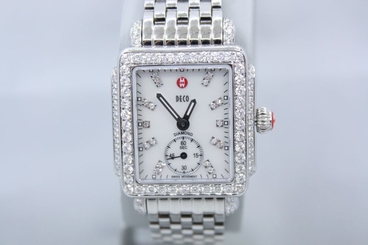Fake AAA MICHELE DECO 16 STAINLESS CUSTOM DIAMOND ENCRUSTED WATCH REF:MW06V00A0046 Watch