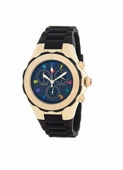 MICHELE TAHITIAN JELLY BEAN BLACK SILICONE+GOLD,MULTI CHRONO WATCH-MWW12F000044