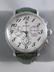 NEW Michele Fluette Silver Stainless Steel Diamond Fluette MWW24A000012 NIB Box